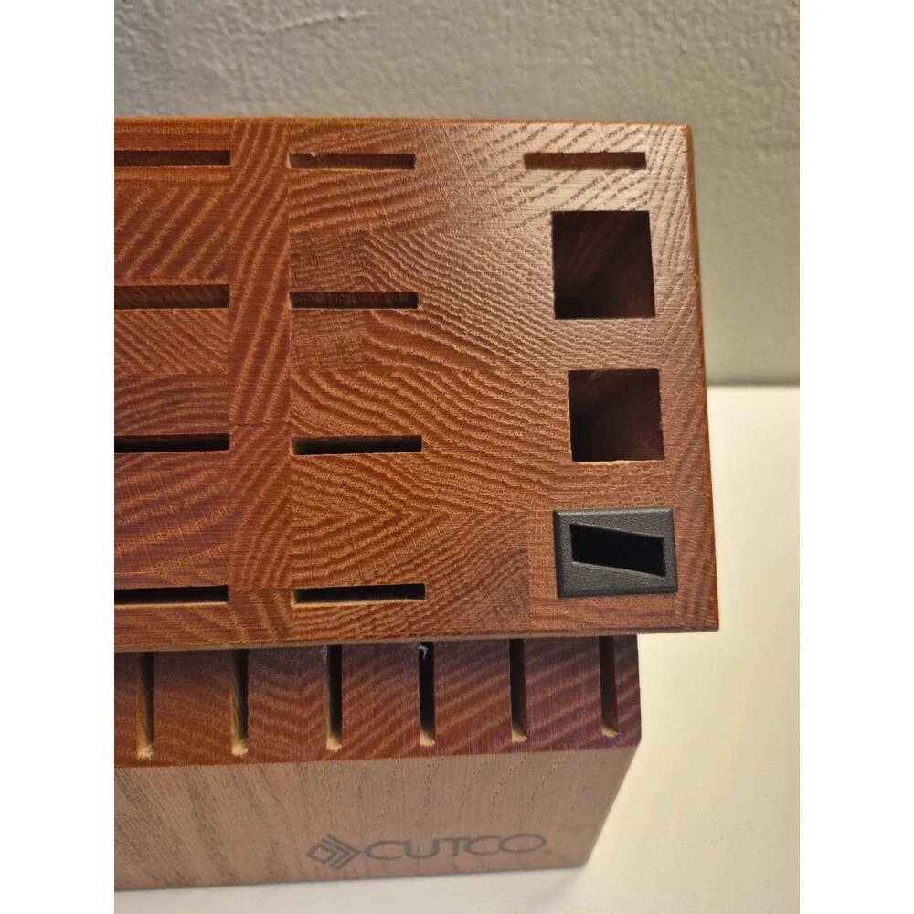 Cutco Ultimate Block Cherry Oak 32-Slot EUC Nice!